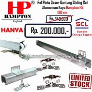 Rel Gantung Pintu Sliding Aluminium